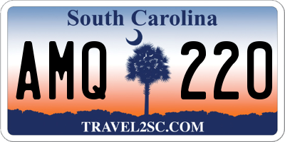 SC license plate AMQ220