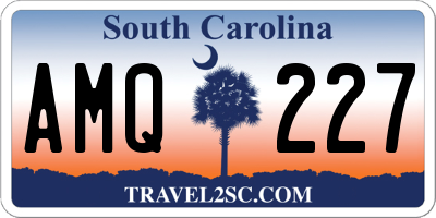 SC license plate AMQ227
