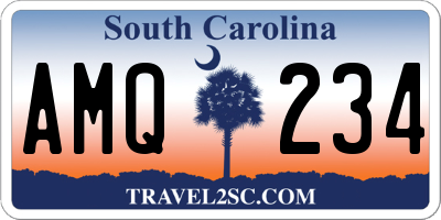 SC license plate AMQ234