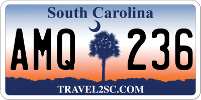 SC license plate AMQ236