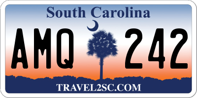 SC license plate AMQ242