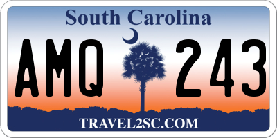 SC license plate AMQ243