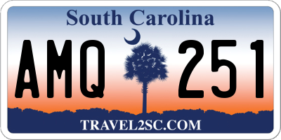 SC license plate AMQ251