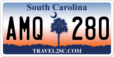 SC license plate AMQ280