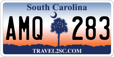 SC license plate AMQ283