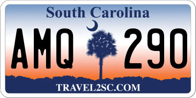 SC license plate AMQ290