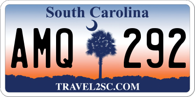 SC license plate AMQ292