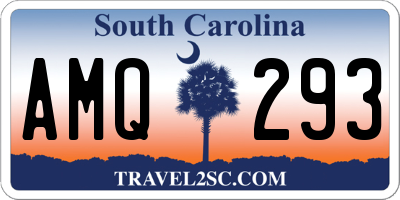 SC license plate AMQ293