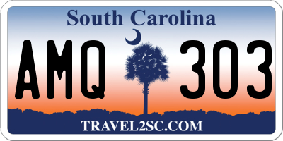 SC license plate AMQ303