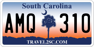 SC license plate AMQ310