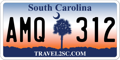 SC license plate AMQ312