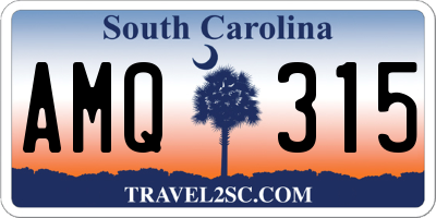 SC license plate AMQ315