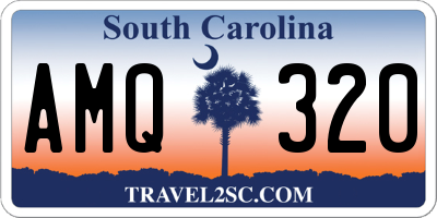 SC license plate AMQ320