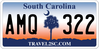 SC license plate AMQ322
