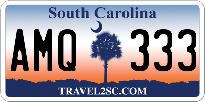 SC license plate AMQ333