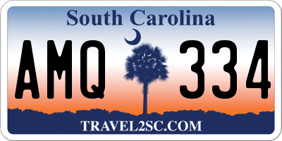 SC license plate AMQ334