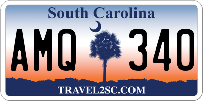 SC license plate AMQ340
