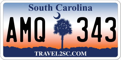 SC license plate AMQ343