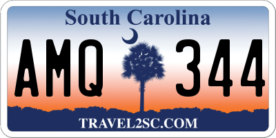 SC license plate AMQ344