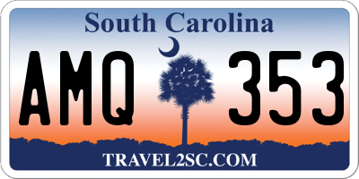 SC license plate AMQ353