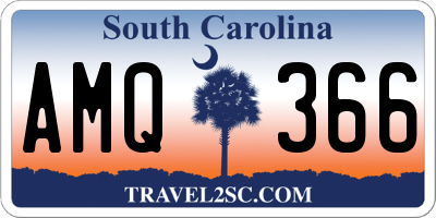 SC license plate AMQ366