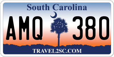 SC license plate AMQ380