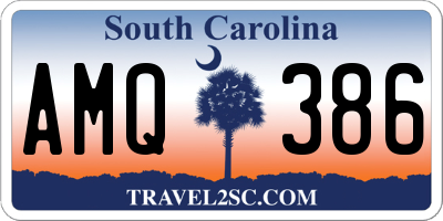 SC license plate AMQ386