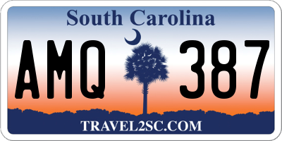 SC license plate AMQ387