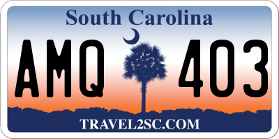 SC license plate AMQ403
