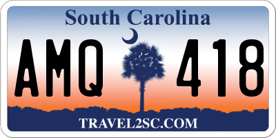 SC license plate AMQ418