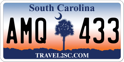 SC license plate AMQ433