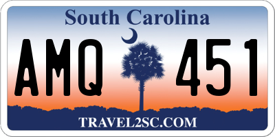 SC license plate AMQ451