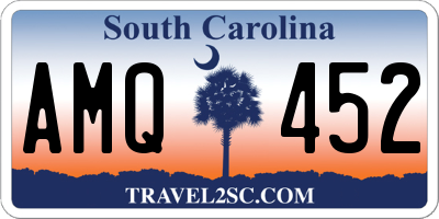 SC license plate AMQ452