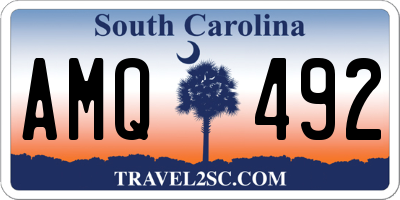 SC license plate AMQ492