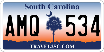 SC license plate AMQ534