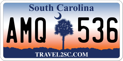 SC license plate AMQ536
