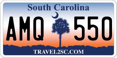 SC license plate AMQ550