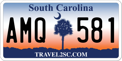 SC license plate AMQ581