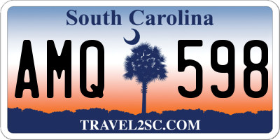 SC license plate AMQ598