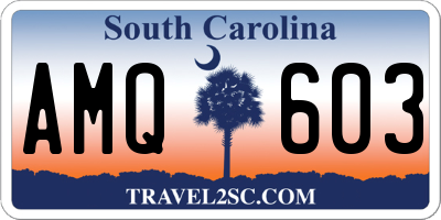 SC license plate AMQ603