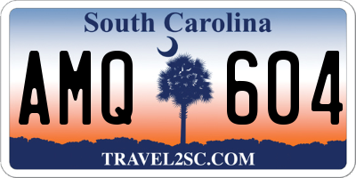 SC license plate AMQ604