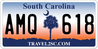 SC license plate AMQ618