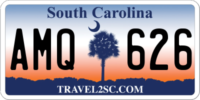 SC license plate AMQ626