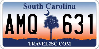 SC license plate AMQ631