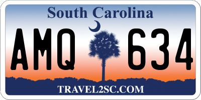SC license plate AMQ634