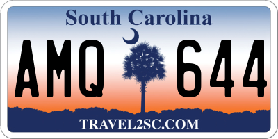 SC license plate AMQ644