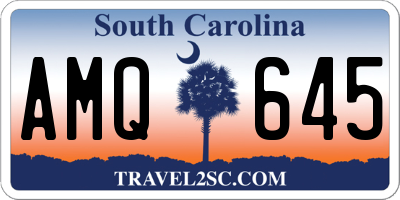 SC license plate AMQ645