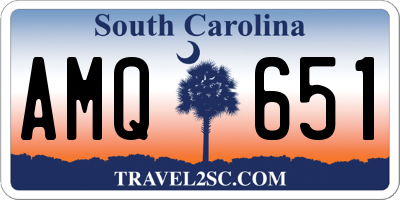 SC license plate AMQ651
