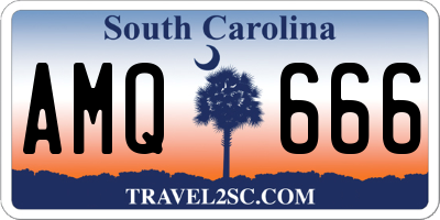 SC license plate AMQ666