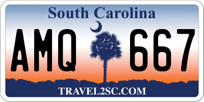 SC license plate AMQ667